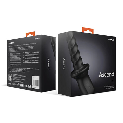Nexus - Ascend - Stotende en Roterende Vibrator met Handvat - Zwart