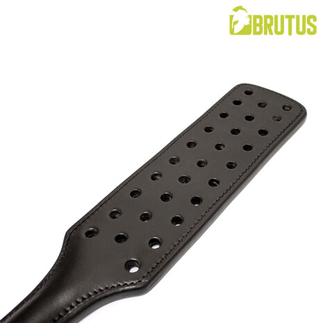 Brutus - Lederen Paddle met Gaten - Zwart