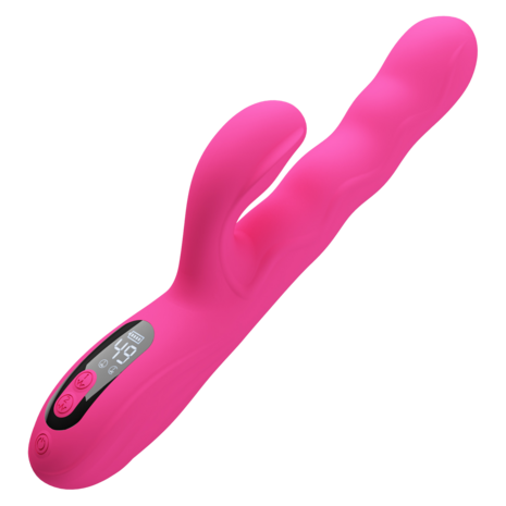 Pretty Love - Winters - Rabbit Vibrator met Golf Beweging en LED Display - Roze