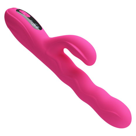 Pretty Love - Winters - Rabbit Vibrator met Golf Beweging en LED Display - Roze