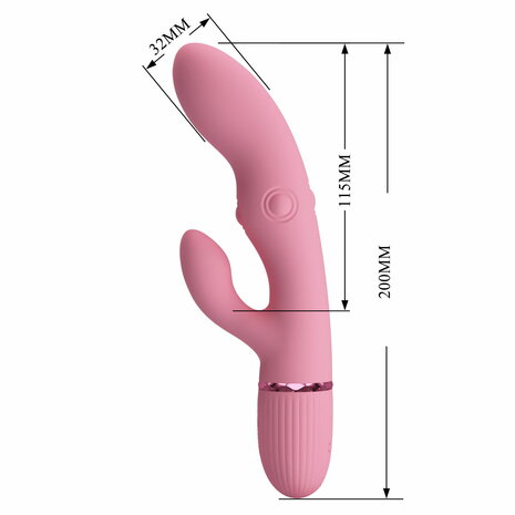 Pretty Love - Zach - Rabbit Vibrator met Vierzijdige Klopfunctie - Roze
