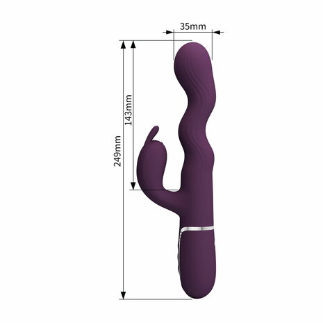 Pretty Love - Laurens - Rabbit Vibrator met Climax Button - Paars