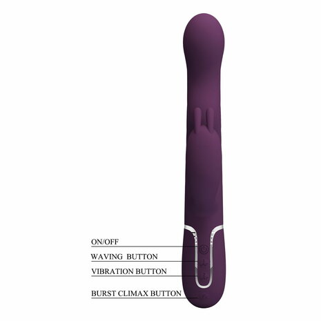 Pretty Love - Laurens - Rabbit Vibrator met Climax Button - Paars