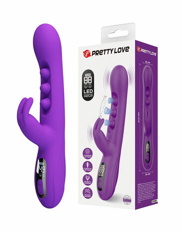 Pretty Love - Sabien - Rabbit Vibrator met LED Display - Paars
