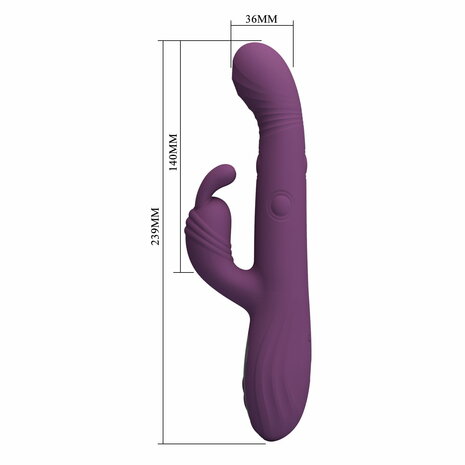 Pretty Love - Dee - Rabbit Vibrator met LED Display - Paars