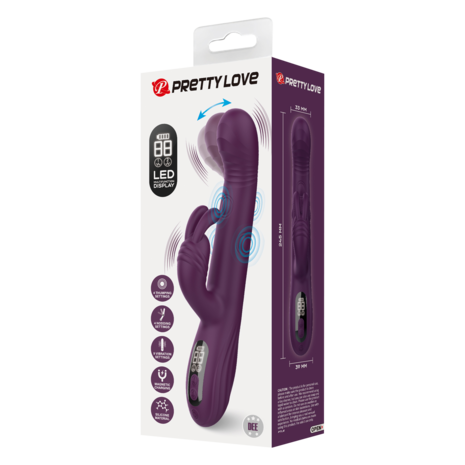 Pretty Love - Dee - Rabbit Vibrator met LED Display - Paars