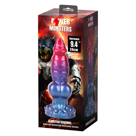 Power Monsters - Eldritch Sentinel - Monster Dildo - 24 cm - Rood/Blauw/Paars
