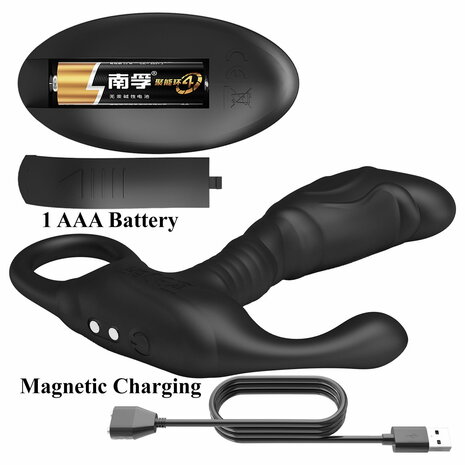 Mr. Play  - Super Power - Prostaatstimulator met Afstandsbediening - Zwart