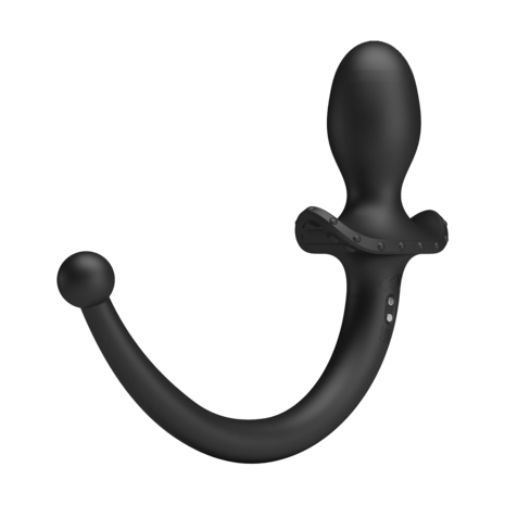 Mr. Play - Super Power - Vibrerende Hondenstaart Buttplug  met Afstandsbediening - Zwart