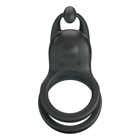 Pretty Love - Goodwin - Vibrerende Dubbele Penisring - Zwart