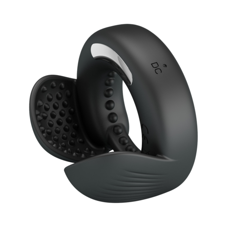 Pretty Love - Quentin - Vibrerende Cockring met Dubbele Motor - Zwart