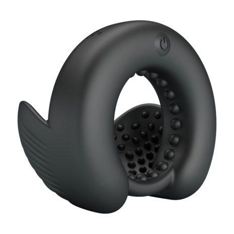 Pretty Love - Quentin - Vibrerende Cockring met Dubbele Motor - Zwart