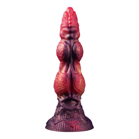 Power Monsters - Savage BeastLord - Monster Dildo - 24 cm - Oranje/Rood/Goud