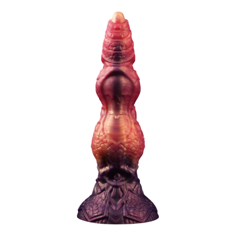 Power Monsters - Savage BeastLord - Monster Dildo - 24 cm - Oranje/Rood/Goud