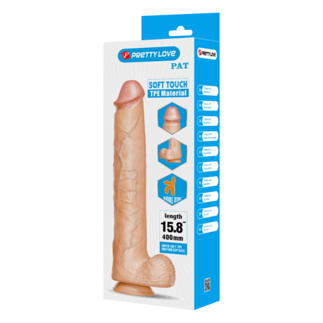 Pretty Love - Pat - Super Grote Dildo - 40 cm - Lichte Huidskleur