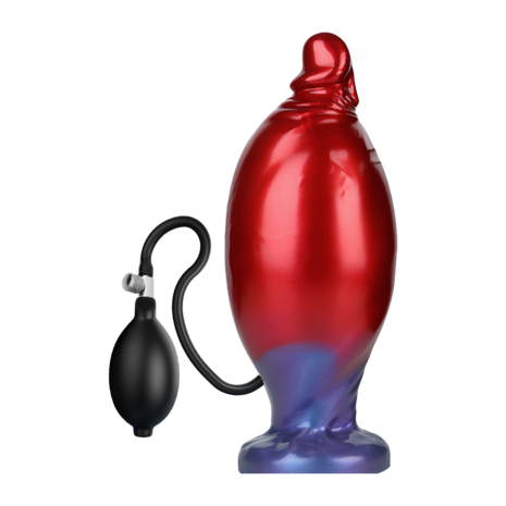 Power Monsters - Shadow Behemoth - Opblaasbare Monster Dildo - 22 cm - Rood/Blauw
