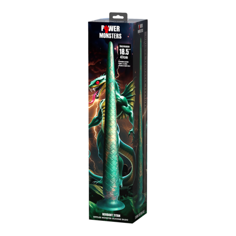 Power Monsters - Verdant Titan - Mythical Tail Dildo - Groen/Goud