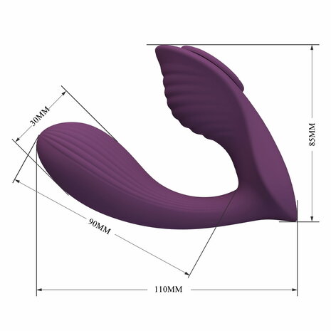 Pretty Love - Franz - Draagbare Vibrator - Panty Vibrator - Vibrerend Slipje - Paars