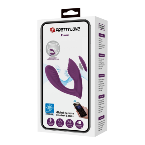 Pretty Love - Franz - Draagbare Vibrator - Panty Vibrator - Vibrerend Slipje - Paars