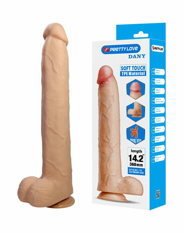 Pretty Love - Dany - Super Grote Dildo - 36 cm - Lichte Huidskleur