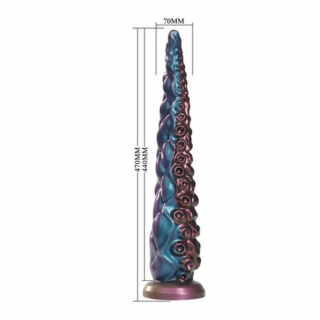 Power Monsters - Maelstrom Beastlord - Tentakel Dildo - Blauw/Paars/Goud