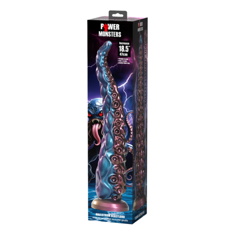 Power Monsters - Maelstrom Beastlord - Tentakel Dildo - Blauw/Paars/Goud