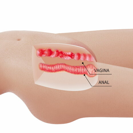 Crazy Bull - Mia - Masturbator met Verstelbare Benen - Lichte Huidskleur