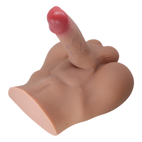 Crazy Bull - Rhyne - Masturbator met Buigzame Dildo - Lichte Huidskleur