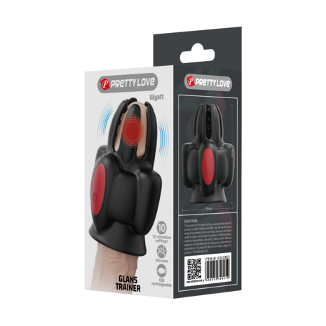 Pretty Love - Wyat - Penis Vibrator - Zwart/Rood