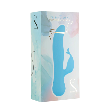 Swan - Kissing - Dual Action Rabbit Vibrator - Turquoise