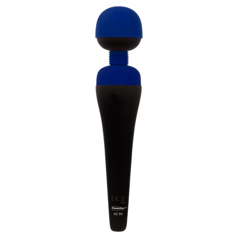 PalmPower - Recharge Wand Massager - Flexibele Kop - Blauw/Zwart