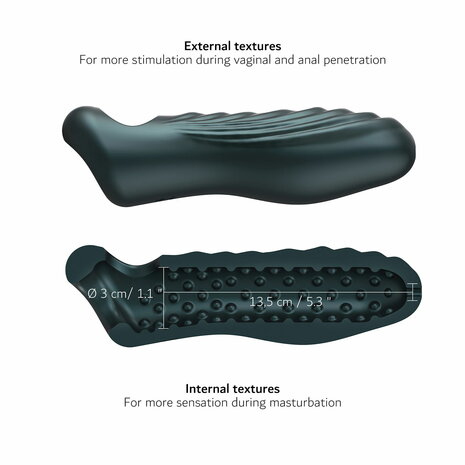 ManWan - Ryzer MAX - Penis Extender en Zachte Masturbatie Sleeve - Pine Grey