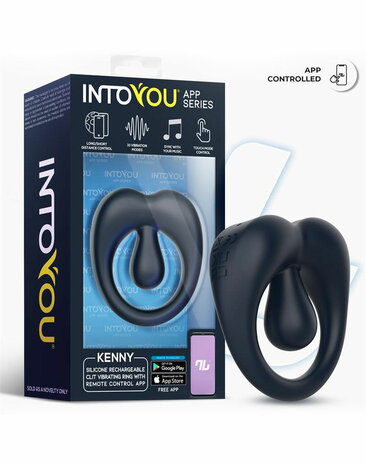 IY - Kenny - Cockring met Clitoris Stimulator - App Control - Nachtblauw