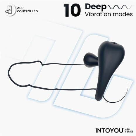 IY - Kenny - Cockring met Clitoris Stimulator - App Control - Nachtblauw