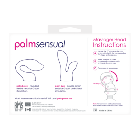 PalmPower - Palmsensual  - Wand Vibrator Opzetstukken - Blauw