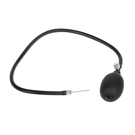 Rimba Electro Play - E-Stim Opblaasbare Anaal Plug - Bi-Polair - Zwart