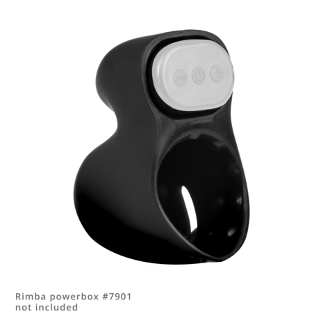 Rimba Electro Play - E-Stim Penis Head Stimulator - Bi-Polair - Zwart