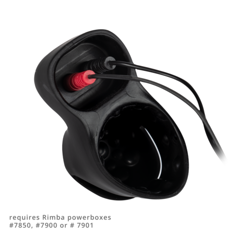 Rimba Electro Play - E-Stim Penis Head Stimulator - Bi-Polair - Zwart