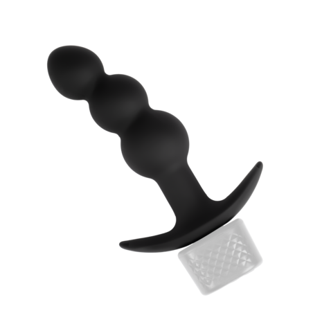 Rimba Electro Play - E-Stim Geribbelde Buttplug - Bi-Polair - Zwart