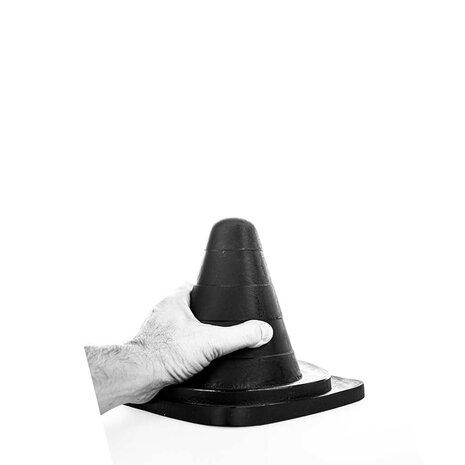 All Black - Traffic Cone Buttplug - 19 x 15 cm - Zwart