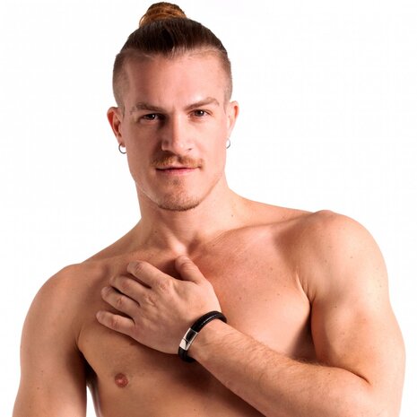 665 - Lederen Armband en Cockring - 2 in 1 - Magnetische Sluiting