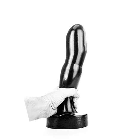 All Black - Grote Vingervormige Anaal Dildo - 32 x 6.7 cm - Zwart