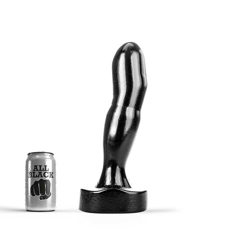 All Black - Grote Vingervormige Anaal Dildo - 32 x 6.7 cm - Zwart