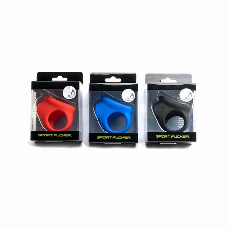 Sport Fucker - Cock Chute - Rekbare Cockring en Ballenspreider - Liquid Siliconen - Rood