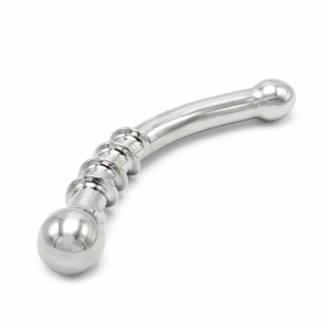 Kiotos - Curve Steel Dildo Twisted - Dildo met Ribbels - RVS