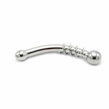 Kiotos - Curve Steel Dildo Twisted - Dildo met Ribbels - RVS