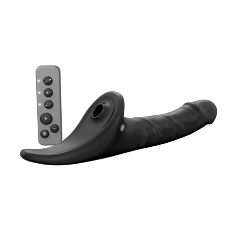 Strap-On-Me - Multi Orgasm Realistische Dildo - Strapless Strap-on met Flapper Technologie - Zwart - Medium