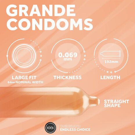EXS Grande Condoms - Diameter 64 mm - 100 stuks