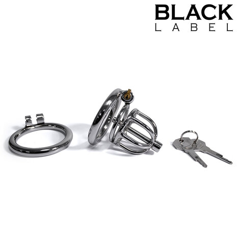Black Label - The Knob Maker - Kuisheidskooi met Penisplug - RVS