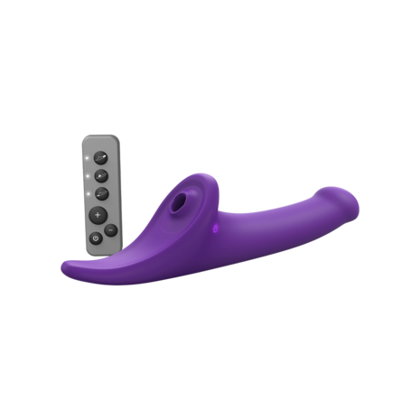 Strap-On-Me - Multi Orgasm Dildo - Strapless Strap-on met Luchtdruk Stimulatie - Paars - Medium